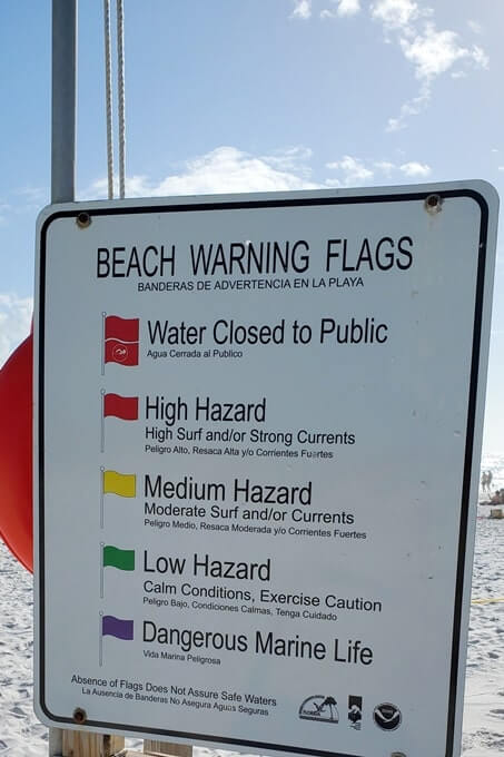 henderson beach state park beach flag meaning. florida travel blog