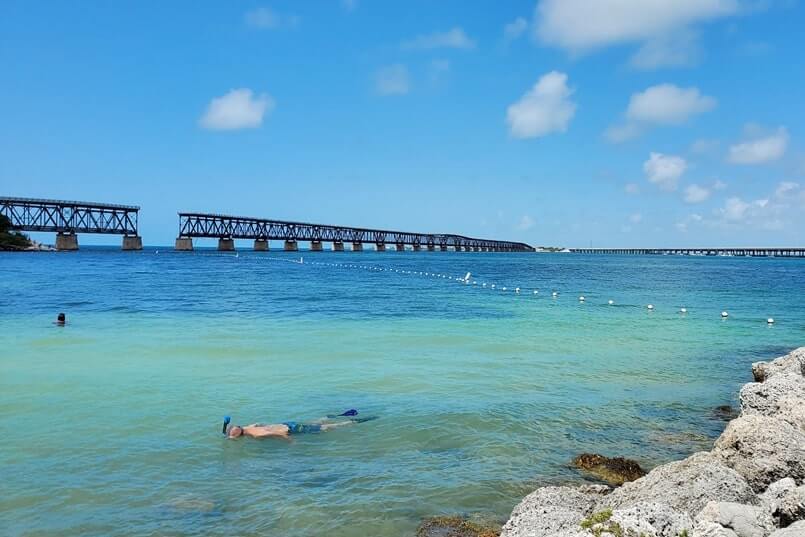 Bahia Honda State Park snorkeling from shore: Calusa Beach snorkeling. florida travel blog