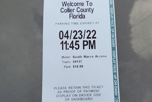 cost of south beach parking fees. marco island parking fee. florida travel blog