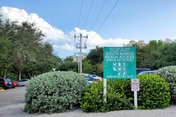 South Beach parking. South Beach parking lot. South Marco Beach parking lot. Marco Island beach parking. florida travel blog