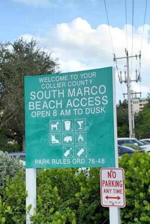 South Beach parking. South Beach parking lot. South Marco Beach parking lot. Marco Island beach parking. florida travel blog