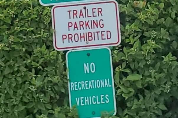 Marco Island beach RV parking. no rv parking, no trailer parking. south beach parking lot. florida travel blog