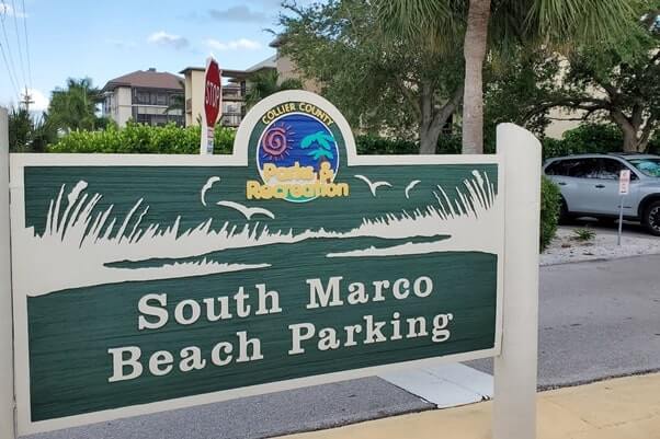 south beach parking to south beach access. marco island public beach access from south marco beach parking lot. florida travel blog
