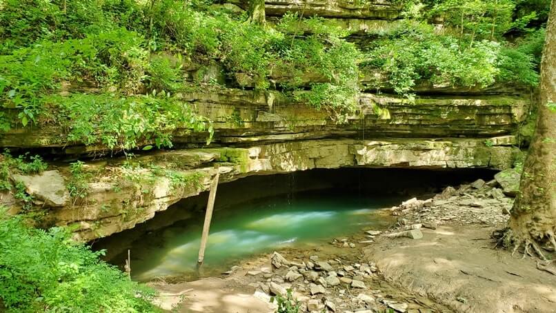 things to do in mammoth cave national park: river styx spring. hiking in mammoth cave national park. kentucky travel blog