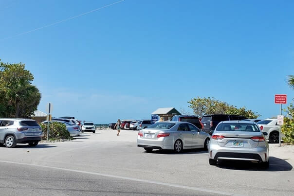 captiva island public beach parking lot. turner beach parking lot. southwest florida travel blog