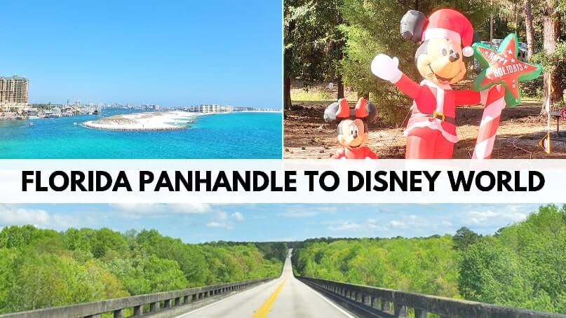 Florida Panhandle to Disney World drive route with stops. what is there to see between florida panhandle and disney world. florida road trip map. florida travel blog