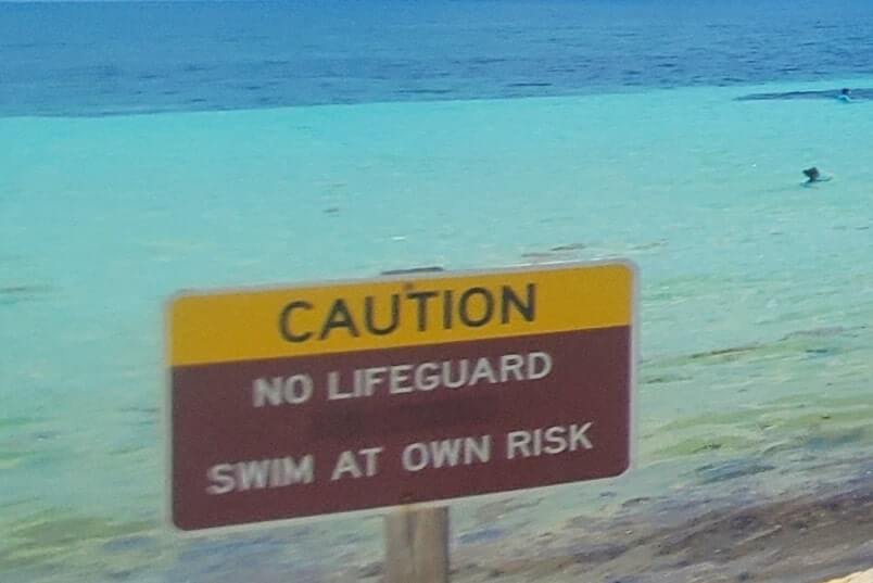 No lifeguard at Loggerhead Beach snorkeling spot. no lifeguard in bahia honda state park snorkeling spot. florida keys travel blog