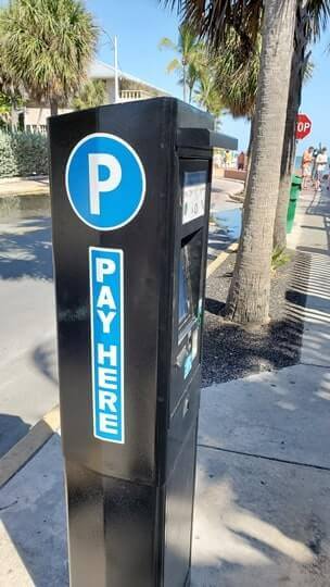 Pay for Southernmost Point parking. Key West parking fees. florida keys travel blog