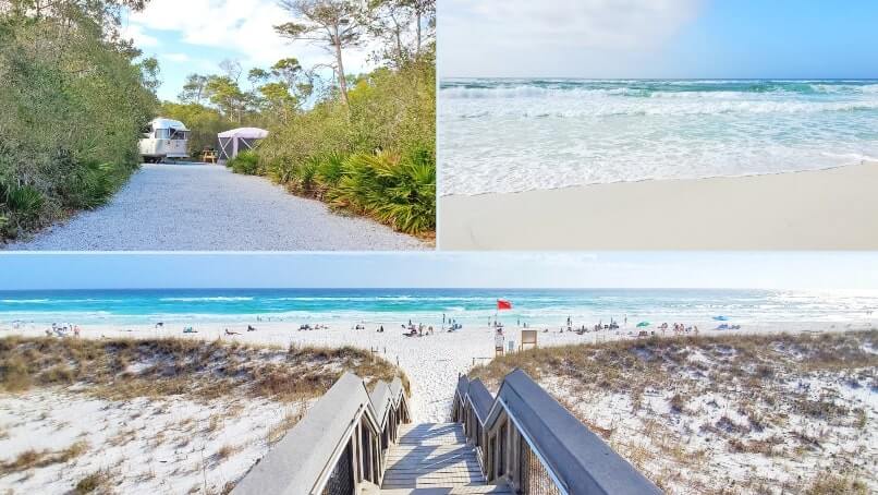 best florida panhandle camping: Henderson Beach State Park campground pictures. best florida panhandle campgrounds. florida travel blog