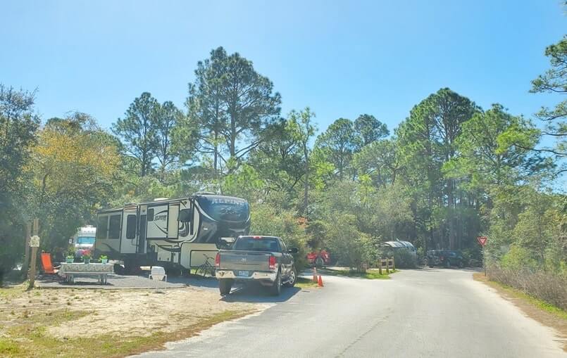 grayton beach state park campground road. florida travel blog