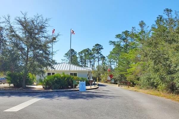grayton beach state park campground entry. florida travel blog