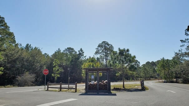 grayton beach state park campground entry. florida travel blog