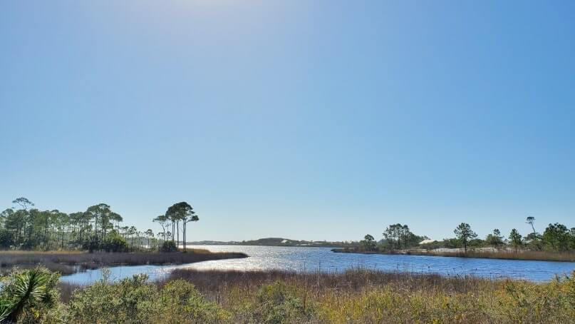 West Lake near Grayton Beach State Park campground. florida panhandle travel blog