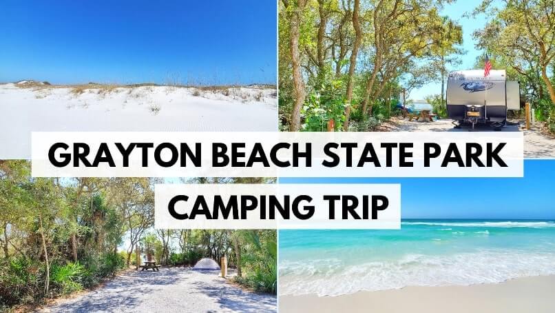 Grayton Beach State Park campground pictures. Grayton Beach State Park camping. RV camping. tent camping. lakefront waterfront campsites. florida panhandle travel blog