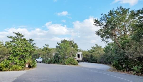 Henderson Beach State Park campsite pictures. rv camping. florida panhandle travel blog