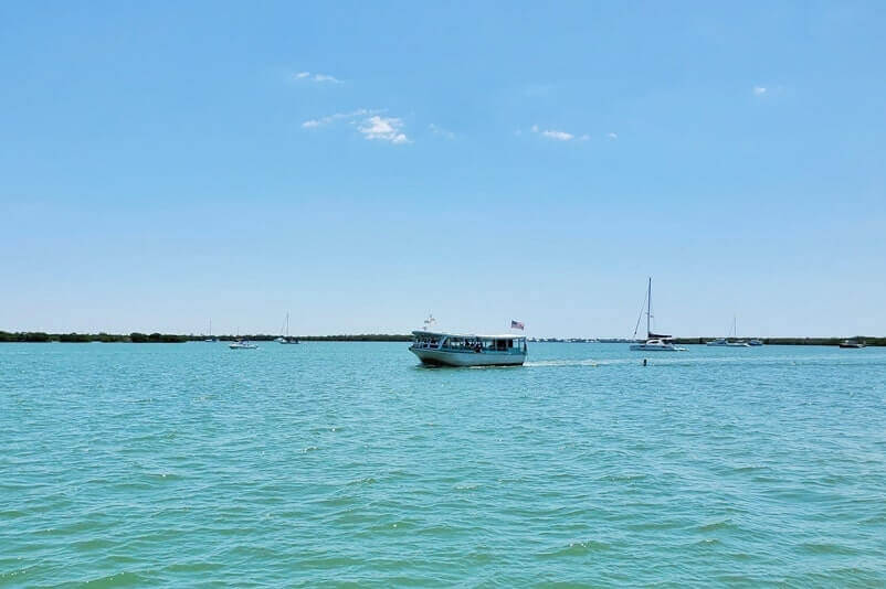 Marco Island to Tampa drive: cayo costa state park. boat ride between marco island and tampa. marco island to cayo costa state park to tampa. florida road trip travel blog