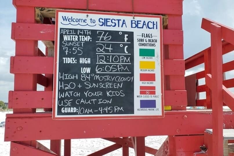 southwest florida beach water temperature: siesta key water temperature in april. florida travel blog