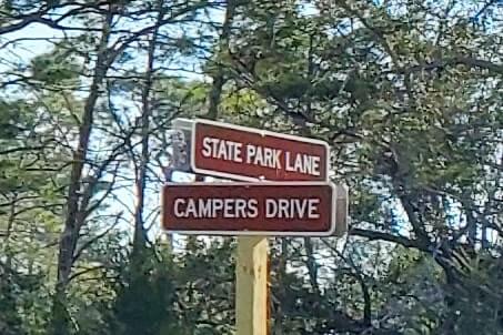 road to st andrews state park campground. florida panhandle travel blog