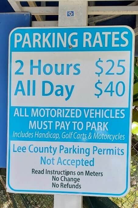 cost of captiva island beach parking fee. captiva island parking fee. florida travel blog