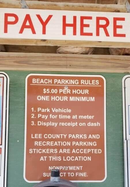 cost of captiva island beach parking fee. captiva island parking fee. florida travel blog