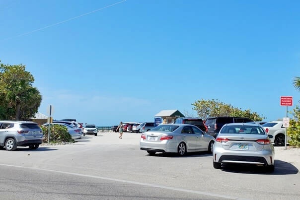 captiva island beach parking lot. captiva island public parking