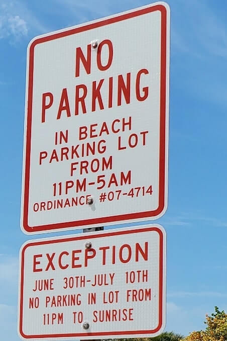 lido beach parking lot hours.