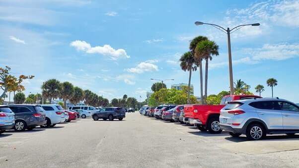lido beach parking lot. southwest florida travel blog