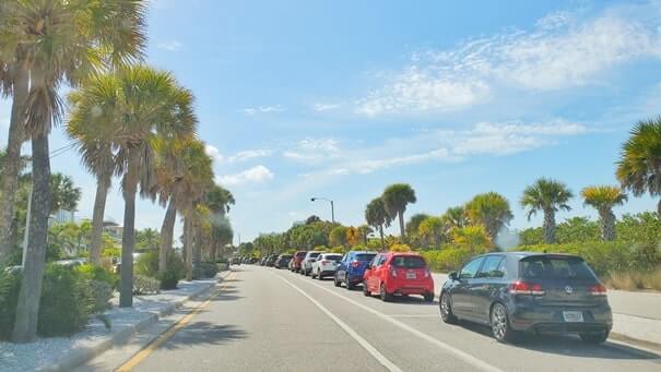lido key beach parking. lido key drive from north. lido key street parking. southwest florida travel blog