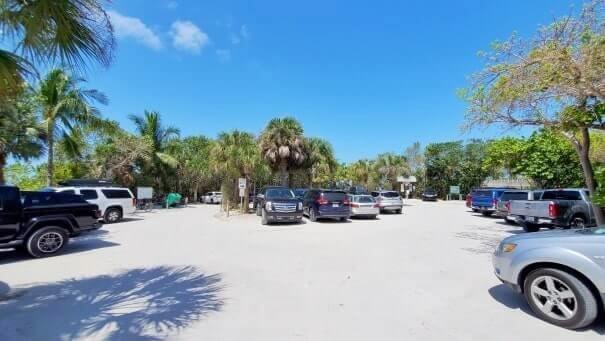 sanibel island beach parking lot: blind pass beach parking lot. sanibel island public parking