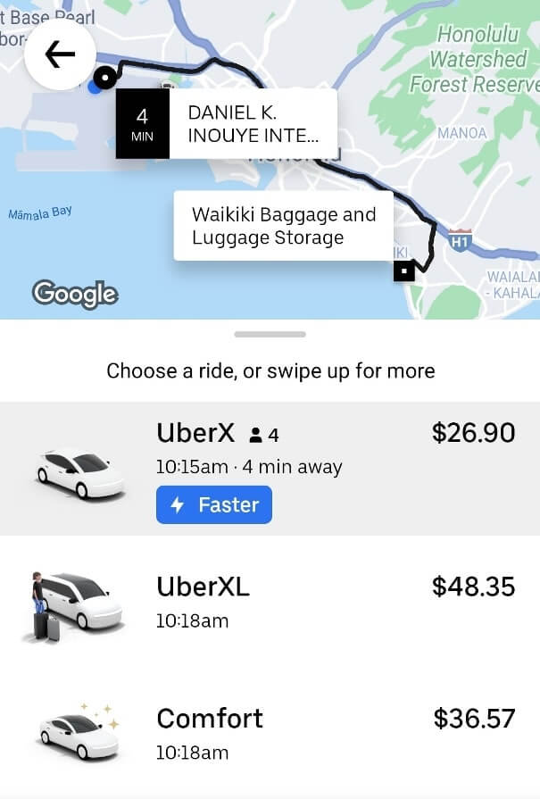 Honolulu Airport to Waikiki uber cost. HNL uber cost. oahu hawaii travel blog