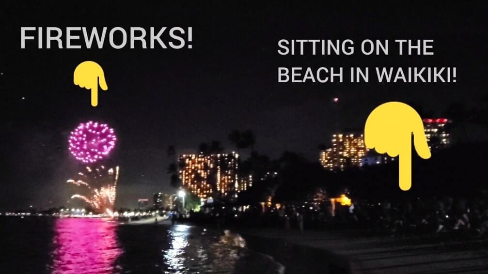 things to do in waikiki at night: hilton hawaiian fireworks at night. waikiki fireworks at night. honolulu at night. oahu at night. hawaii travel blog