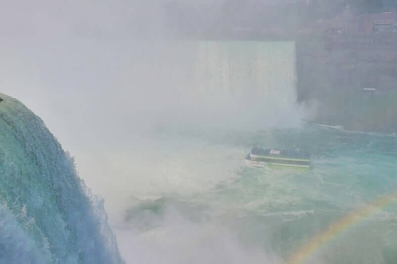 American side of Niagara Falls USA: Maid of the Mist. Niagara Falls boat USA. new york travel blog