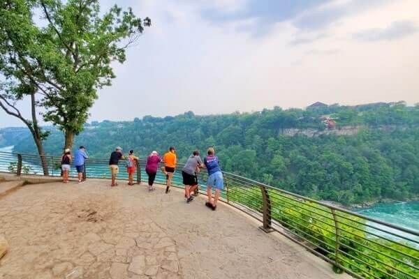 American side of Niagara Falls and Niagara Gorge USA: Whirlpool State Park. Niagara River and Niagara Gorge on the American side. ny travel blog