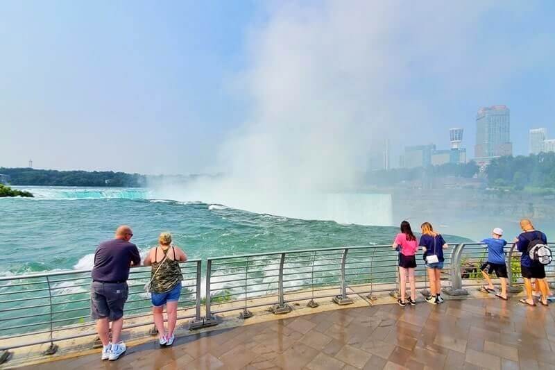 American side of Niagara Falls USA: Terrapin Point. Top of Niagara Falls USA. ny travel blog