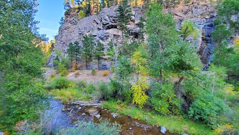bridal veil falls. spearfish canyon waterfalls. black hills waterfalls.