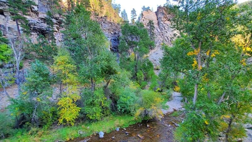 bridal veil falls. spearfish canyon waterfalls. black hills waterfalls.