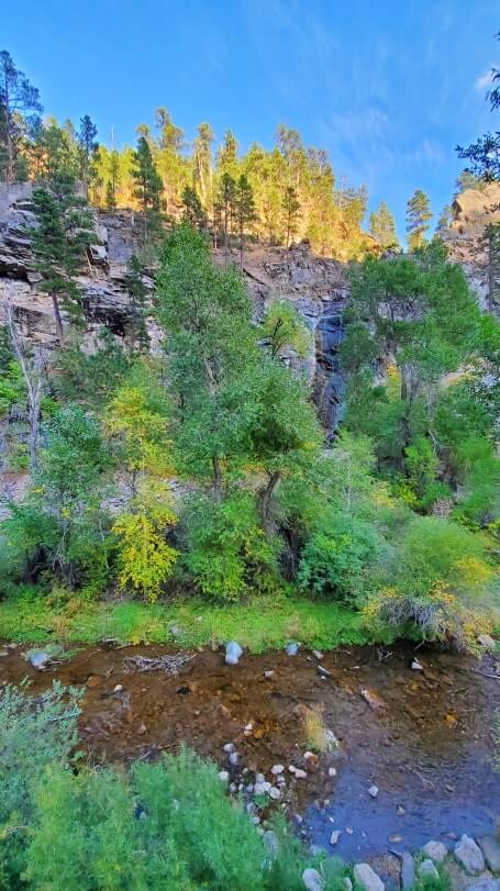 bridal veil falls, spearfish canyon, black hills national forest. spearfish canyon waterfalls. black hills waterfalls. south dakota waterfalls