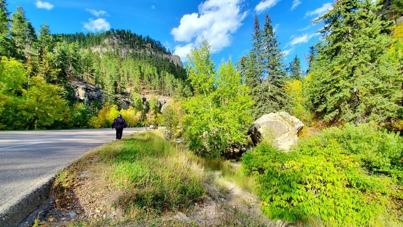 kissing rocks trail, spearfish canyon. black hills national forest, south dakota