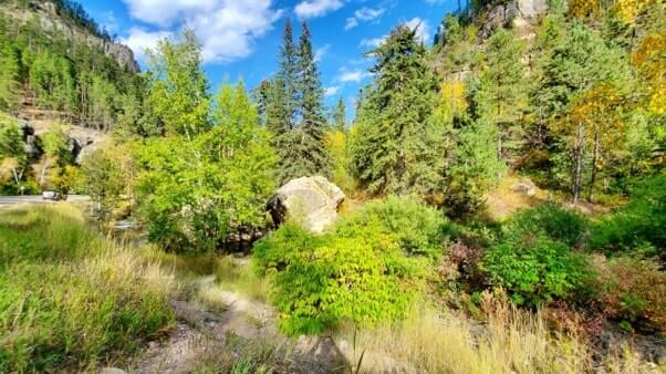 kissing rocks trail, spearfish canyon. black hills national forest, south dakota
