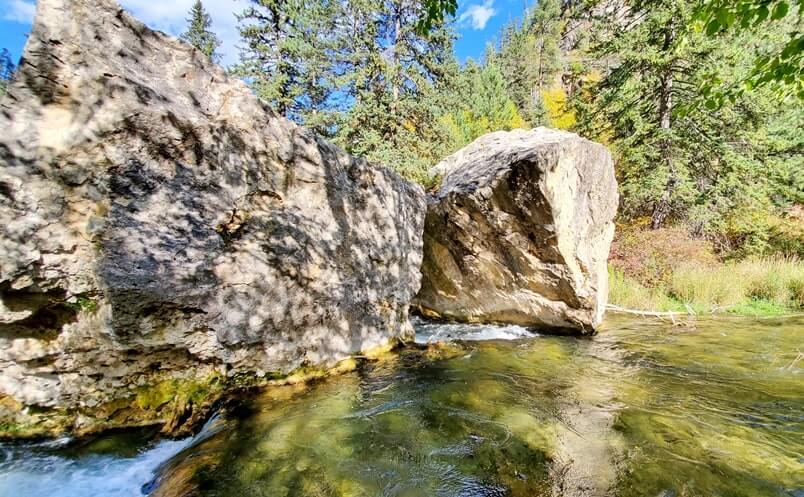 kissing rocks trail, spearfish canyon. black hills national forest, south dakota
