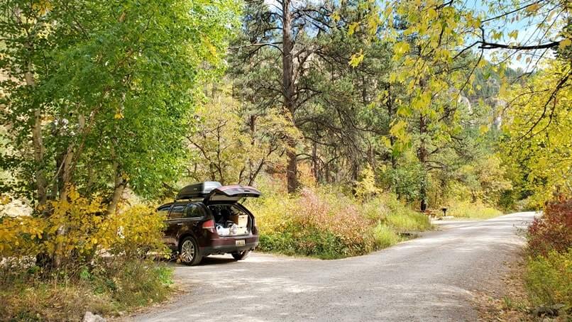 Long Valley picnic area. spearfish canyon picnic area. black hills picnic area