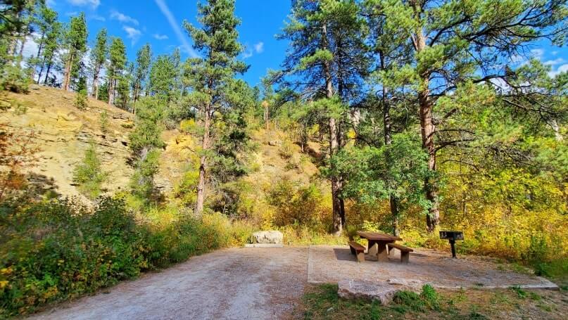 Long Valley picnic area. spearfish canyon picnic area. black hills picnic area