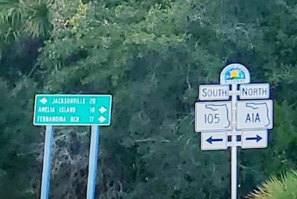 mayport ferry to fort george island to a1A north. st johns river ferry