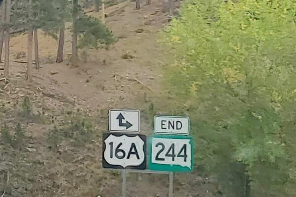 driving to miners gateway tunnel. 16A. 244.