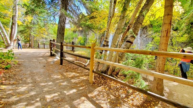 Spearfish falls trail to waterfalls
