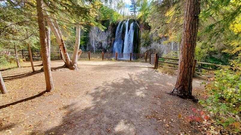 Spearfish falls trail to waterfalls