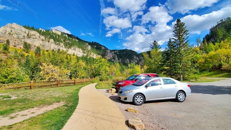 how to get to Spearfish Falls upper overlook