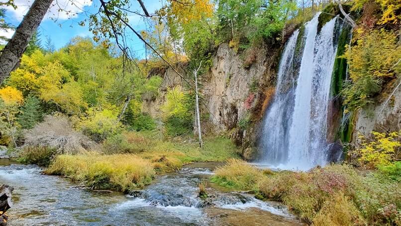 Spearfish Falls. Spearfish falls to waterfalls in spearfish canyon. black hills waterfalls. south dakota waterfalls