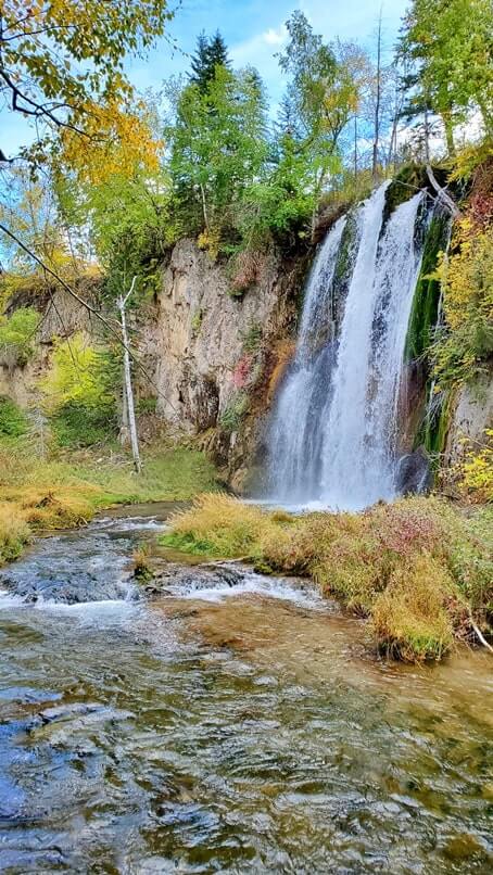 Spearfish Falls. Spearfish falls to waterfalls in spearfish canyon. black hills waterfalls. south dakota waterfalls