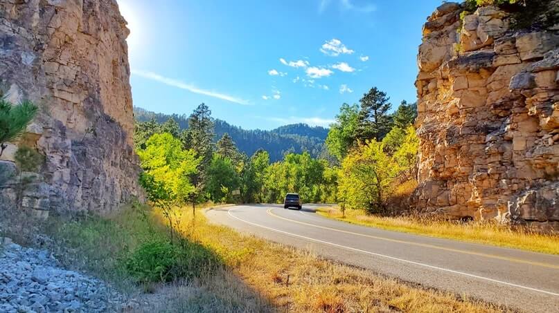 how to get to split rock, spearfish canyon scenic byway